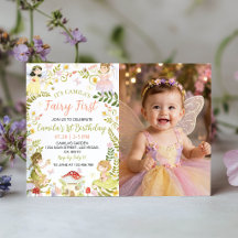 Fairy First Floral Garden Birthday Party Photo