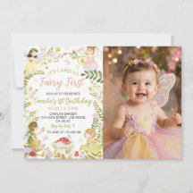 Fairy First Floral Garden Birthday Party Photo