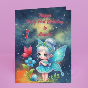 Fairy First Foto Kindergeburtstag Grußkarte Karte