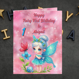 Fairy First Foto Kindergeburtstag Grußkarte Karte