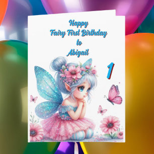 Fairy First Foto Kindergeburtstag Grußkarte Karte