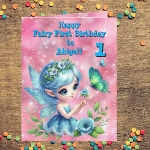 Fairy First Foto Kindergeburtstag Grußkarte Karte