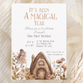 Fairy First Magic Boho Birthday Einladung