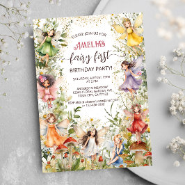 Fairy First Niedlich Floral Fairies Girls 1. Gebur Einladung