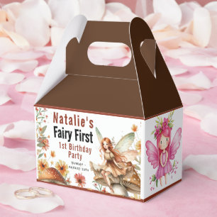 Fairy First Theme Girl's 1. Geburtstag Party Geschenkschachtel