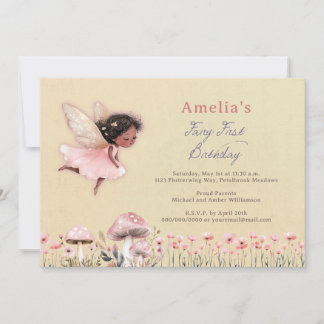 Fairy First Theme Girl's 1st Birthday Party Custom
