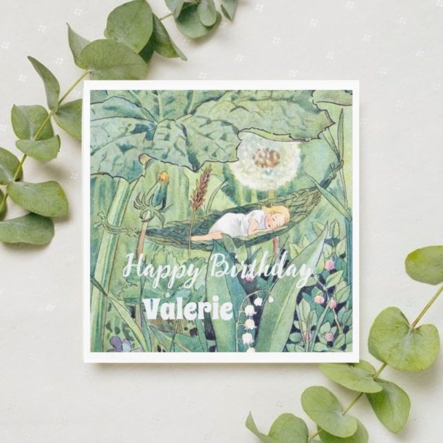 Fairy Floral Garden Bezauberndes Forest Girl Serviette (Von Creator hochgeladen)