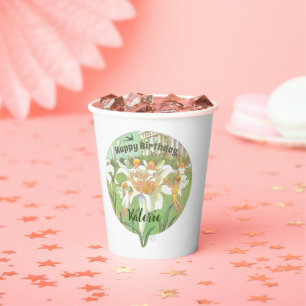 Fairy Floral Garden Bezauberter Wald Girl Geburtst Pappbecher