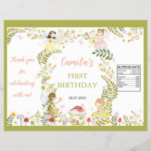 Fairy Floral Garden Birthday Chip Bag Wrapper