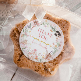 Fairy Floral Garden Birthday Classic Round Sticker