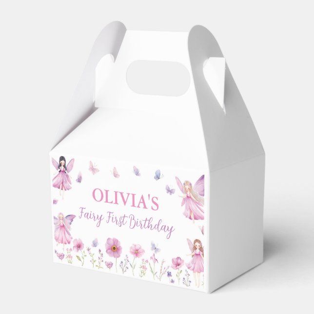 Fairy Floral Garden Butterfly Birthday Geschenkschachtel (Vorderseite)