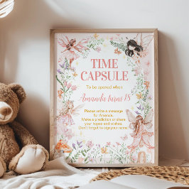 Fairy Floral Garden Geburtstagsparty Time Kapsel Poster