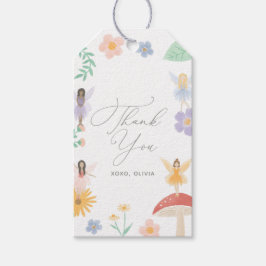 Fairy Floral Girl Birthday Party Geschenkanhänger