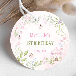 Fairy Floral Girl Birthday Party Geschenkanhänger