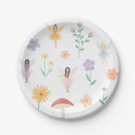 Fairy Floral Girl Birthday Party Pappteller