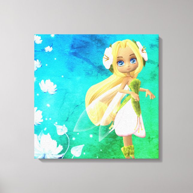 Fairy Floral Wall Art Canvas Print Leinwanddruck (Vorderseite)
