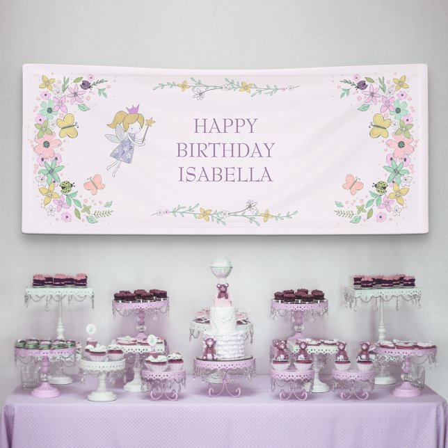 Fairy Flower Garden Jegliche Gelegenheit Lilac Gir Banner (Von Creator hochgeladen)