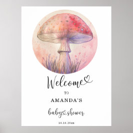 Fairy fly agaric - Baby Dusche Willkommensgeschenk Poster