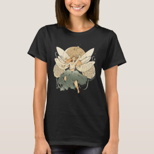 Fairy Flying in Forest Fantasy Creatures Fairycore T-Shirt