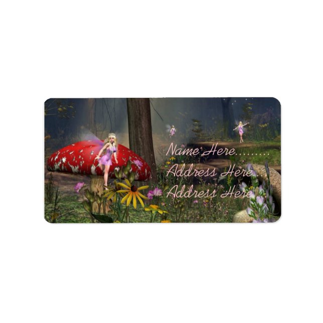 Fairy Forest-Adressetiketten Adressaufkleber (Vorne)