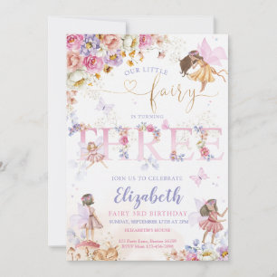 Fairy Forest Girl Birthday Einladung