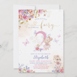 Fairy Forest Girl Birthday Magical Einladung
