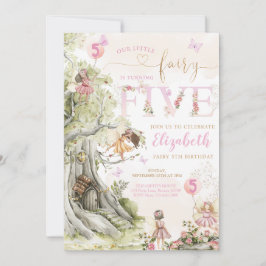 Fairy Forest Girl Birthday Magical Einladung