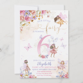 Fairy Forest Girl Birthday Magical Einladung