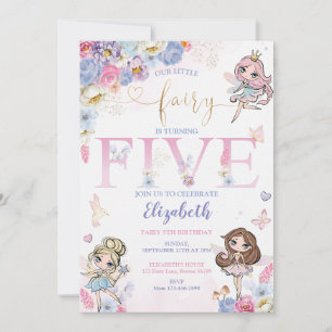 Fairy Forest Girl Birthday Magical Einladung