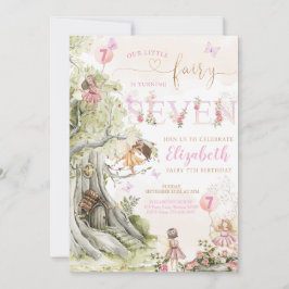 Fairy Forest Girl Birthday Magical Einladung