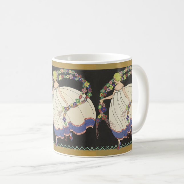 Fairy Frolcking mit Blume Kaffeetasse (VorderseiteRechts)