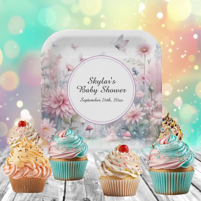 Fairy Garden Baby Dusche Pappteller (Von Creator hochgeladen)