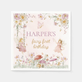 Fairy Garden Birthday Serviette