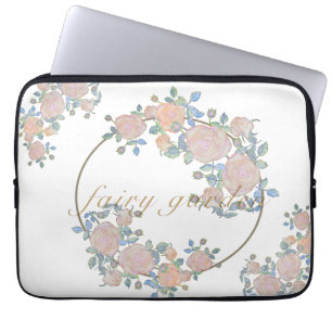 Fairy garden elegant pattern of rose flower classi laptopschutzhülle