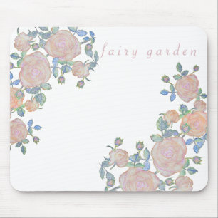 Fairy garden elegant pattern of rose flower classi mousepad
