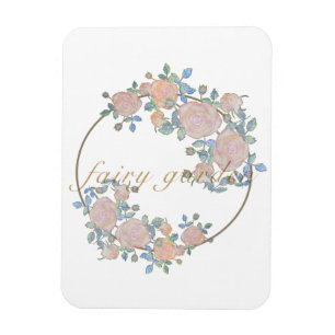 Fairy Garden elegante Muster der Rose Blume Klasse Magnet