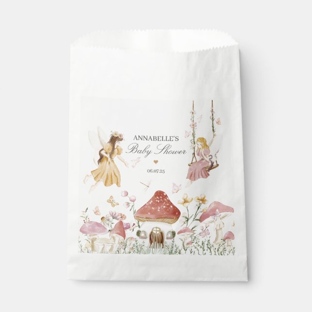 Fairy Garden Enchanted Baby Shower Dekoration Gefa Geschenktütchen (Vorderseite)