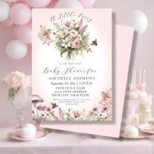 Fairy Garden Floral Mushroom Pink Girl Babydusche