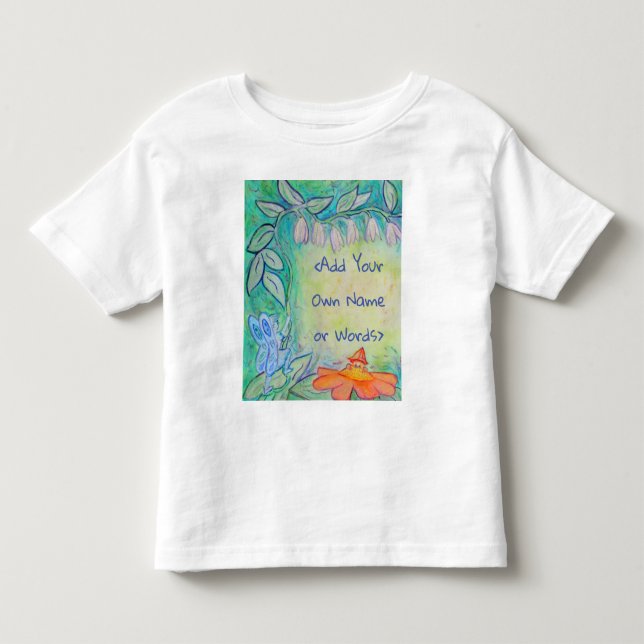 Fairy Garden Flower Imaginaire Art Custom T-Shirt (Devant)