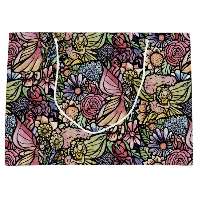 Fairy Garden Gardens Große Geschenktüte (Vorderseite)