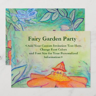 Fairy Garden Party Invitations personnalisés ou in