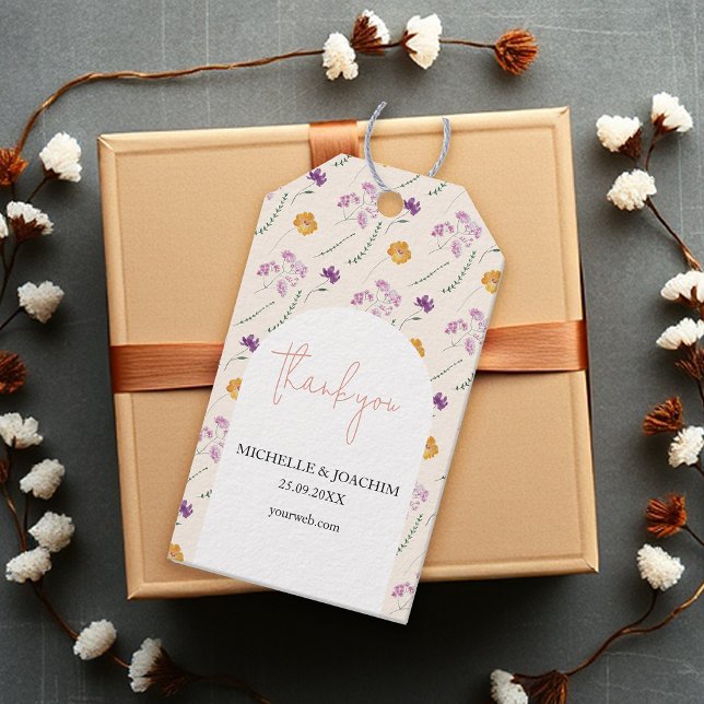 Fairy Garden Pastel Boho Floral Wasserfarbe Geschenkanhänger (Von Creator hochgeladen)