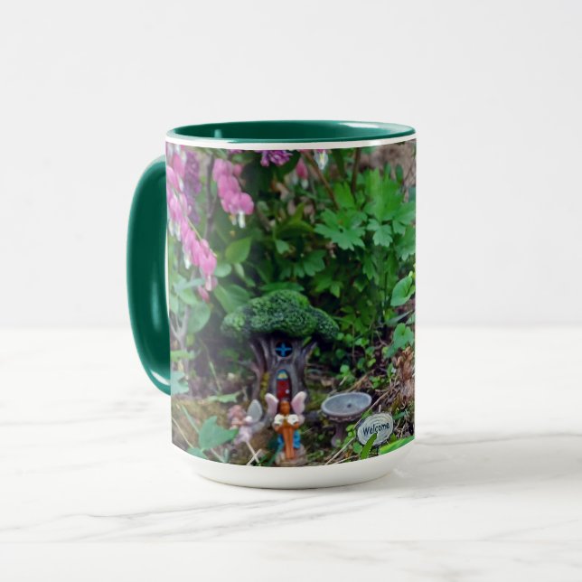 Fairy Garden Willkommen 15oz. Tasse (Vorderseite Links)