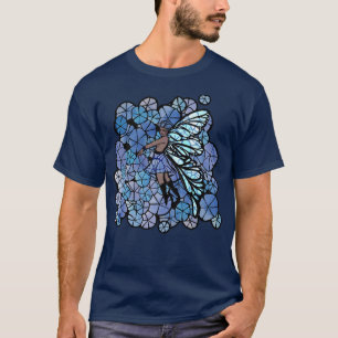 Fairy Gardens Blue Floral Art vergessen Sie nicht  T-Shirt