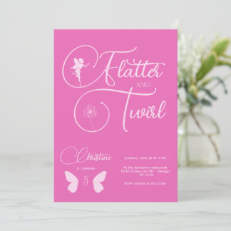 Fairy Girl Birthday Minimalistisch Simple Modern Einladung