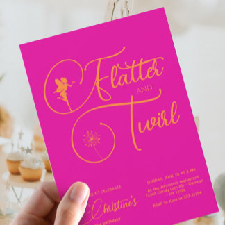 Fairy Girl Birthday Minimalistisch Simple Modern Einladung