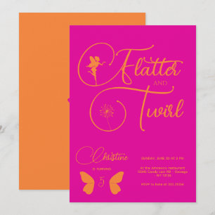 Fairy Girl Birthday Minimalistisch Simple Modern Einladung