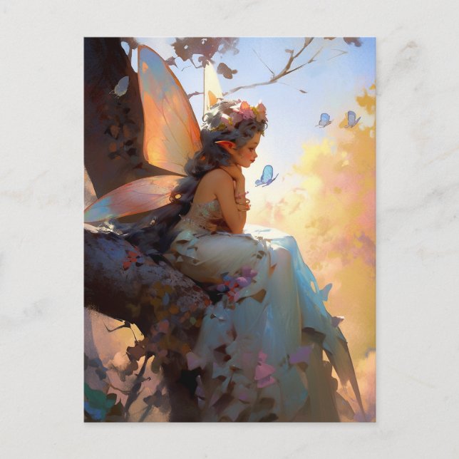 Fairy Girl Fantasy Art Postkarte (Vorderseite)