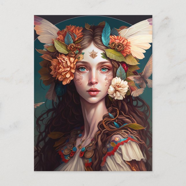 Fairy Girl Fantasy Postcard Postkarte (Vorderseite)