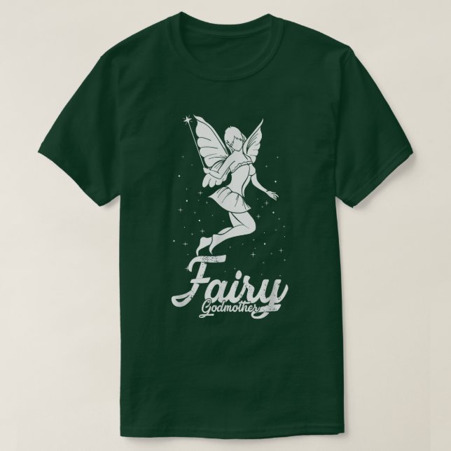 Fairy Godmutter Blume Magical Wand Fantasy T-Shirt (Design vorne)